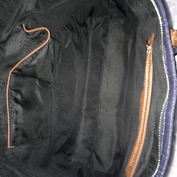 🏖☀️bebe Debbie Denim Faux Leather Trim Tote - Picture 8 of 8